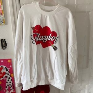 Playboy by pacsun vday heart crewneck